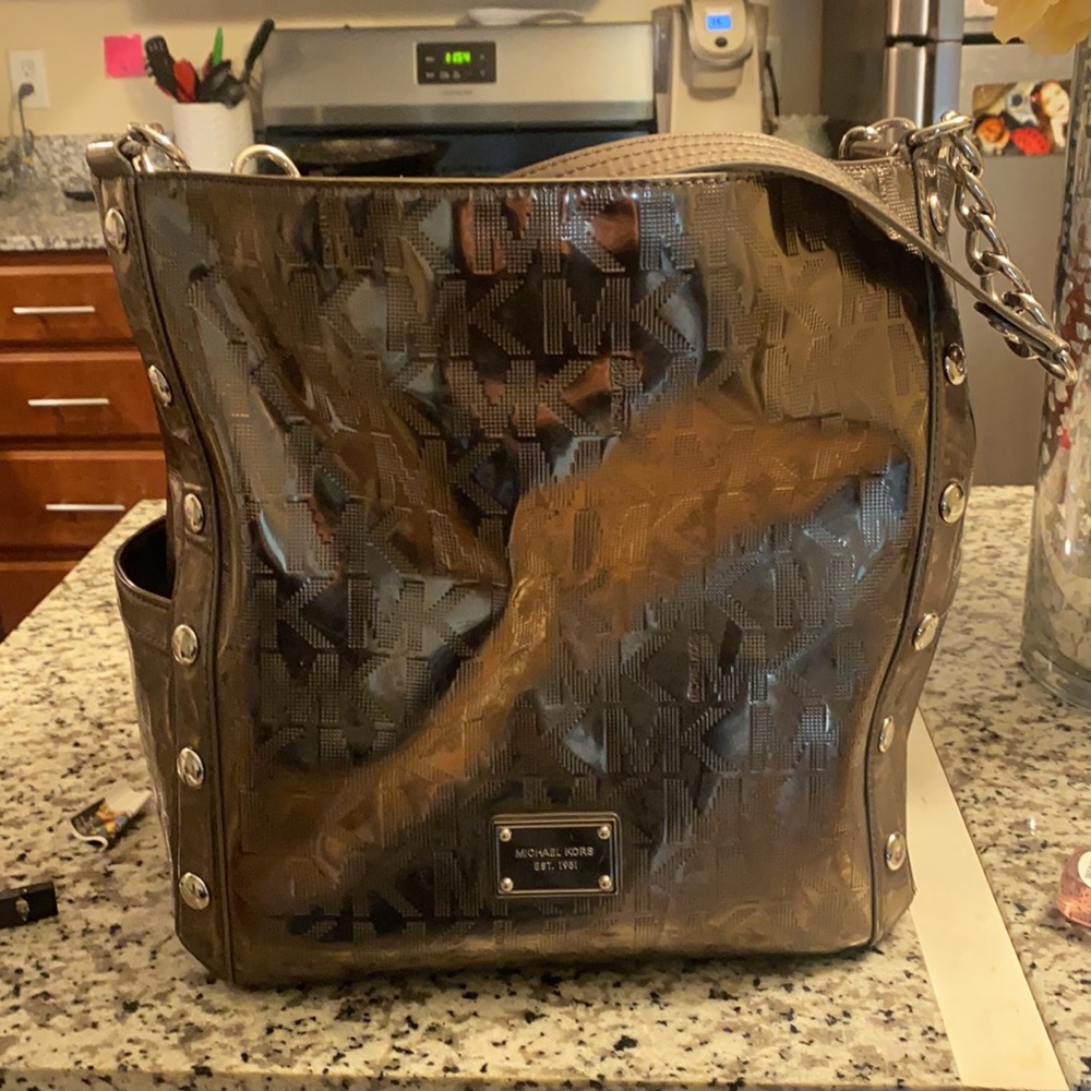 Large Metallic Michael Kors Bag